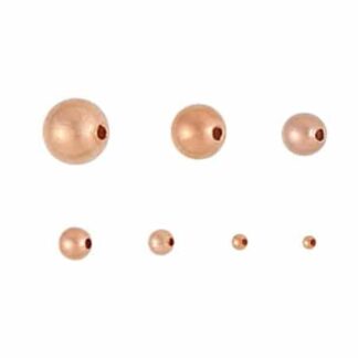round polished copper beads