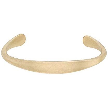Cuff Brass Bracelet with Flattened Ends